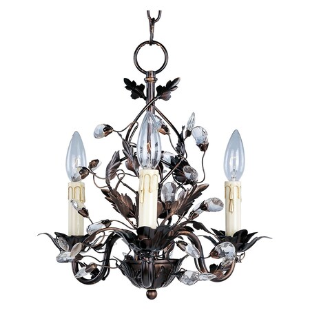 Maxim Three Light Oil Rubbed Bronze Up Mini Chandelier 2855OI
